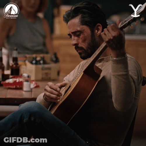 Ryan Bingham Playing Guitar GIF