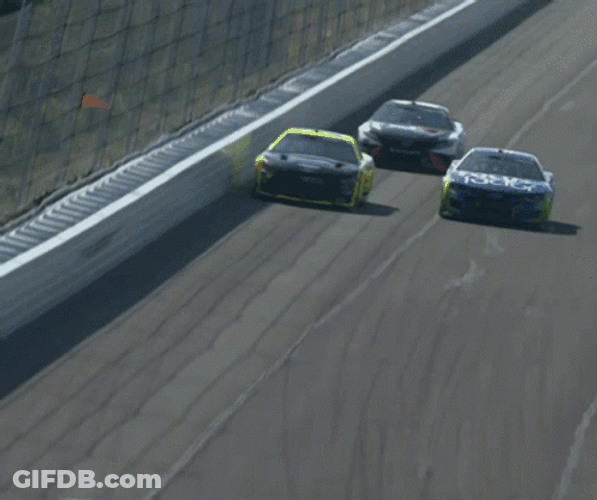 Ryan Blaney Driving In Nascar GIF