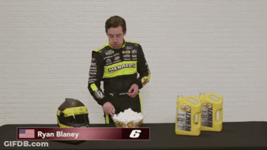 Ryan Blaney Eating Marshmallows GIF