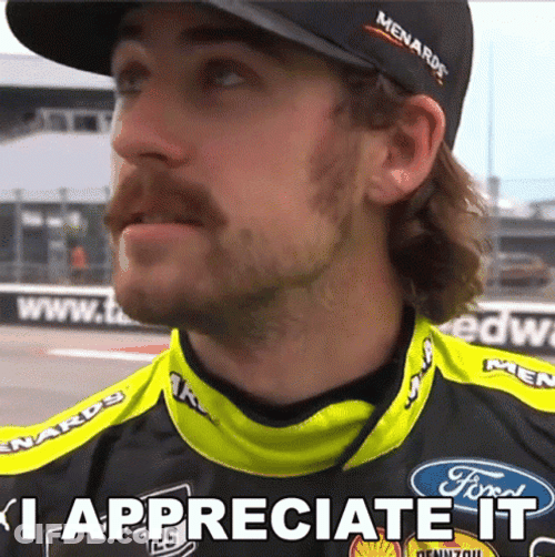 Ryan Blaney I Appreciate It GIF