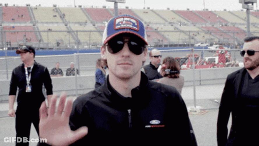 Ryan Blaney Waving Hands GIF