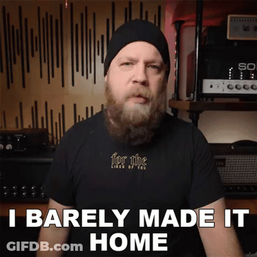 Ryan Fluff Barely Made It Home GIF