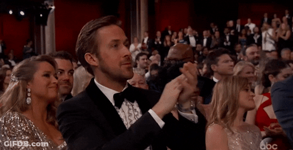 Ryan Gosling Clapping Hands GIF