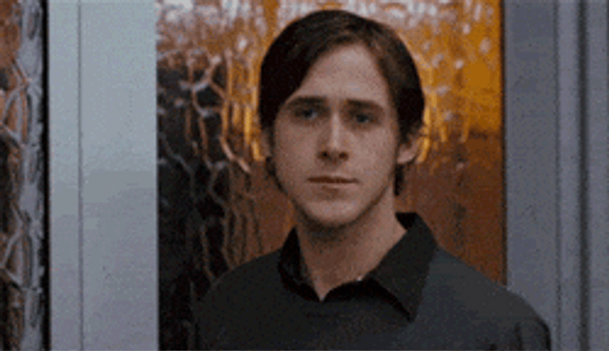Ryan Gosling Finger Head Gun In Mouth GIF