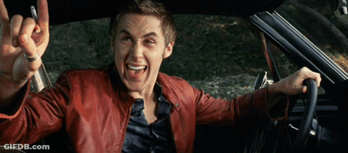 Ryan Gosling Giving You Rock Sign GIF