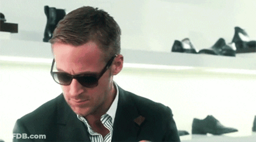 Ryan Gosling Wearing Sun Glasses GIF