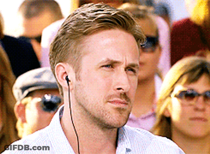 Ryan Gosling With Headset On GIF