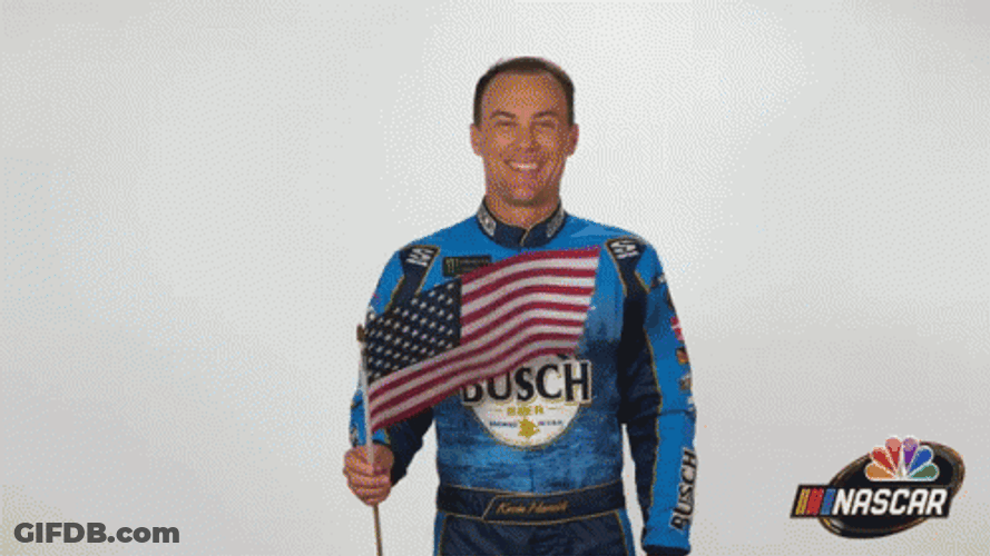 Ryan Lynch Holding American Flag Waving GIF