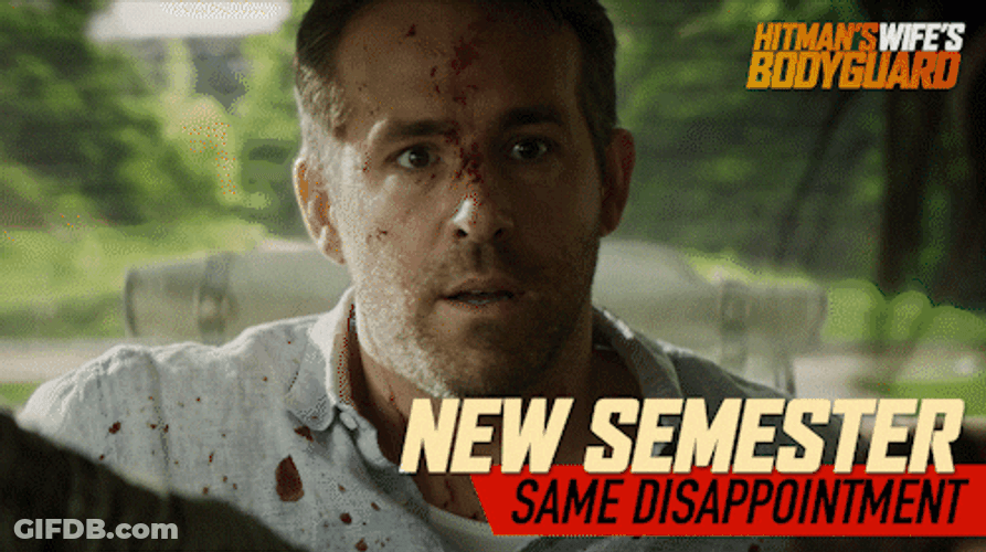 Ryan Reynolds New Semester GIF