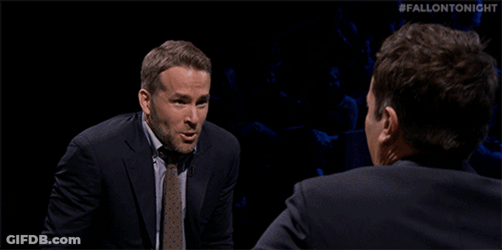 Ryan Reynolds Slapping Big Hand GIF