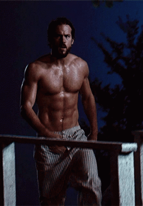 Ryan Reynolds Walking Shirtless GIF