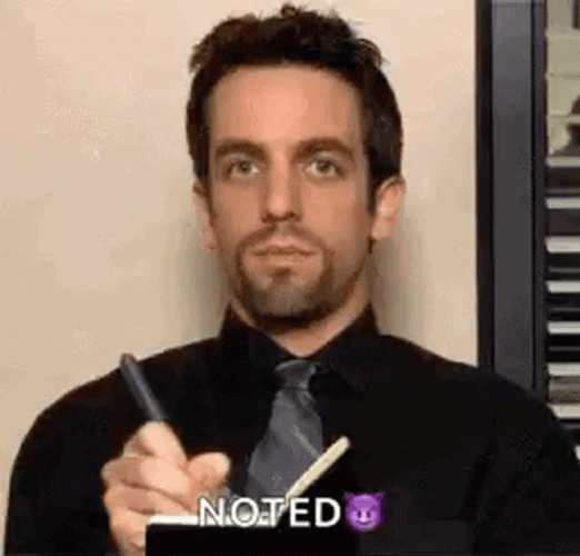 Ryan The Office Noted GIF