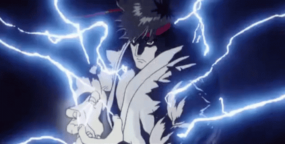 Ryu Lightning Hadouken Animation GIF
