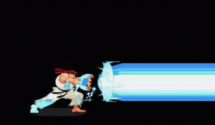 Ryu Powerful Hadouken GIF