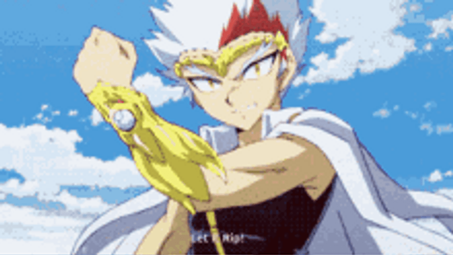 Ryuga Kishatu Releasing Beyblade GIF