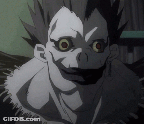 Ryuk Death Note Chewing Face GIF