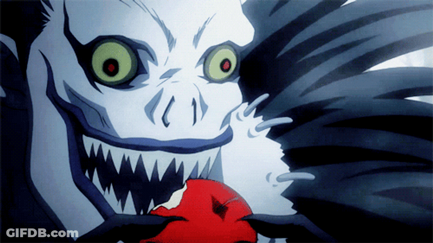 Ryuk Death Note Devouring Apple GIF