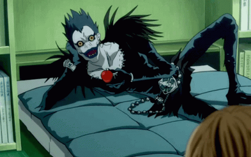 Ryuk Death Note Eating Apple GIF