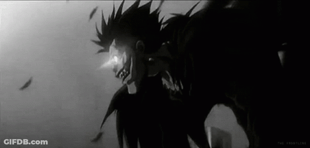 Ryuk Death Note Flying Away GIF