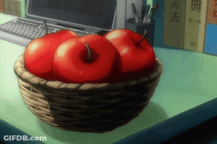 Ryuk Death Note Grabbing Apple GIF