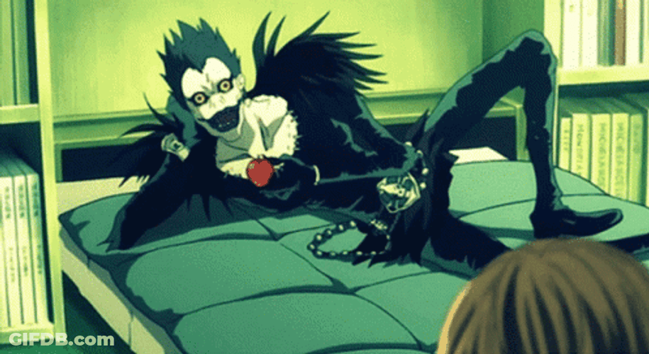 Ryuk Death Note In Bed GIF