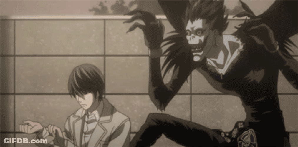 Ryuk Death Note Teasing Yagami GIF