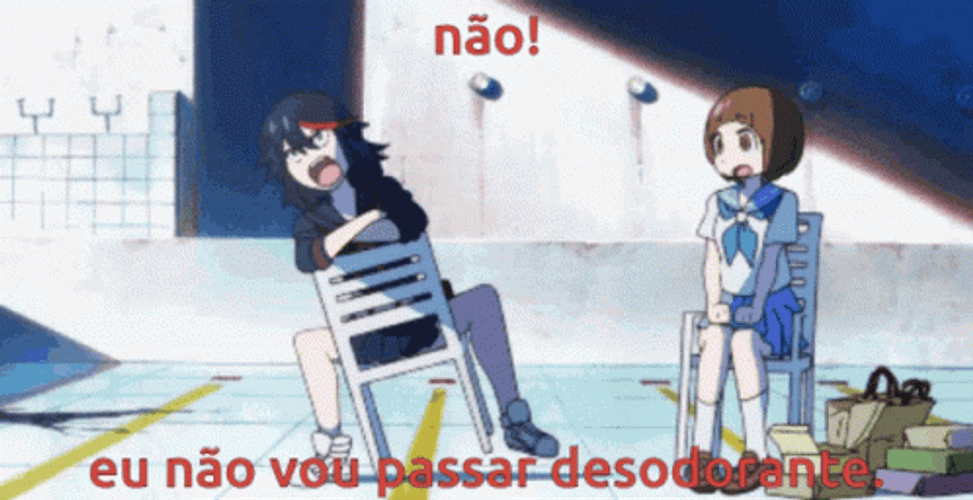 Ryuko Matoi Funny Chair Scene GIF