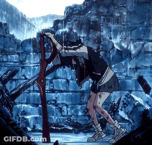 Ryuko Matoi Kill La Kill Raining GIF