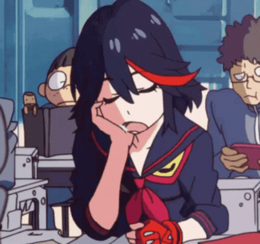 Ryuko Matoi Sleeping In Class GIF