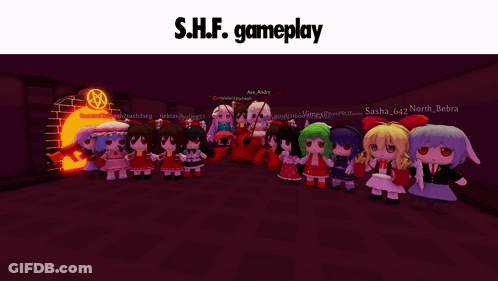 S.H.F. Gameplay Characters In Dark Room GIF