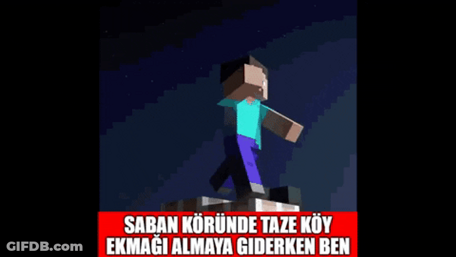 Saban Running Minecraft Character GIF