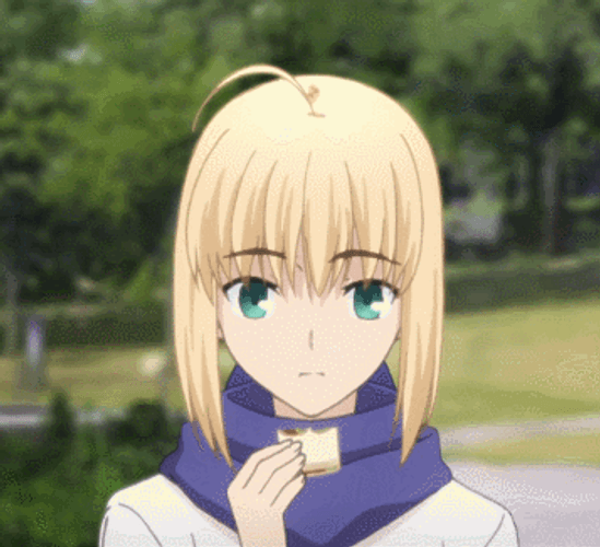 Saber Artoria Pendragon Fate Stay Delicious GIF
