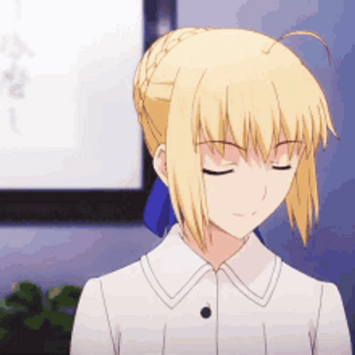 Saber Artoria Pendragon Fate Stay Hyper Happy GIF