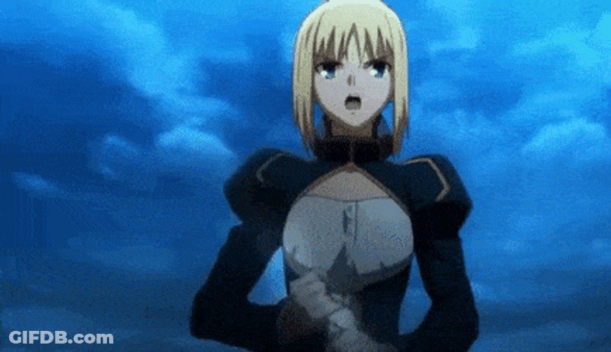 Saber Artoria Pendragon Fate Stay Invisible Sword GIF