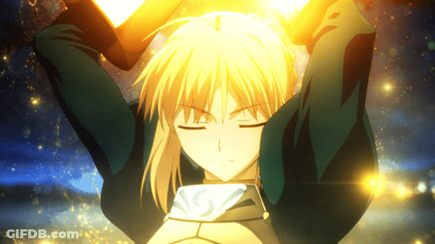 Saber Artoria Pendragon Fate Stay Preparing To Fight GIF