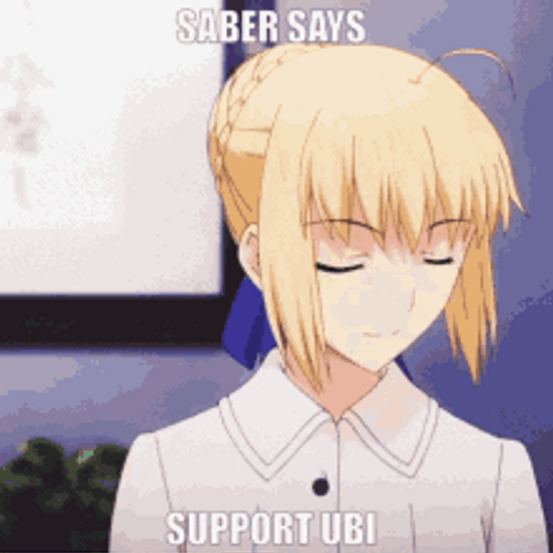 Saber Artoria Pendragon Fate Stay Support Ubi GIF
