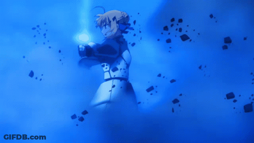 Saber Artoria Pendragon Fate Stay Sword Fight GIF