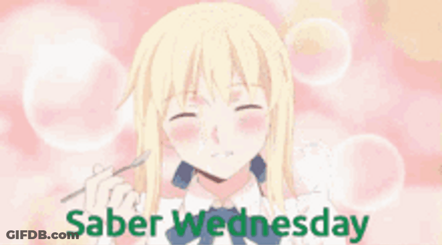Saber Artoria Pendragon Fate Stay Wednesday GIF