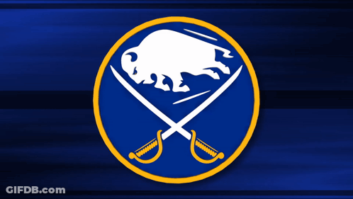 Sabres Logo Bison And Crossed Swords GIF