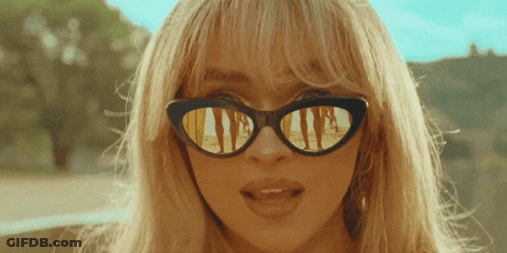 Sabrina Carpenter Singing Espresso Song GIF
