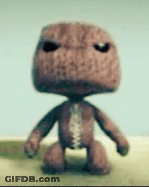 Sack Boy Mad Meme GIF