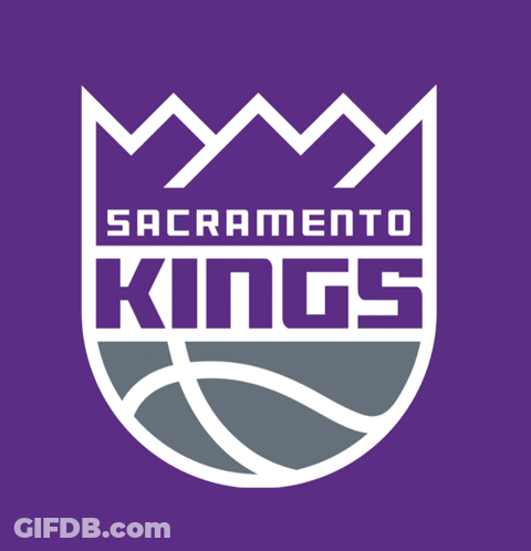Sacramento Kings Logo With Crown And Basketball GIF