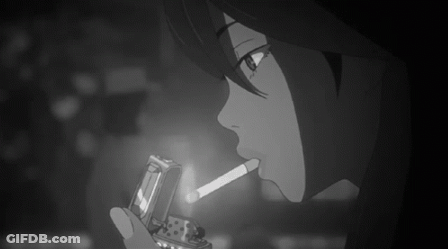Sad Aesthetic Animated Smoke GIF