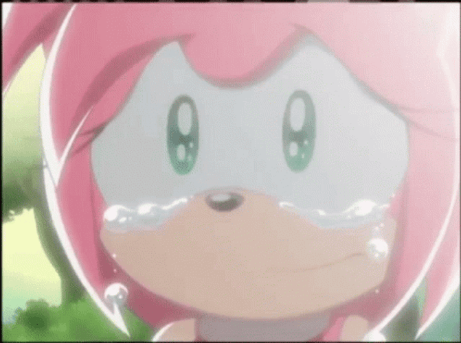 Sad Amy Rose Teary Eyes GIF