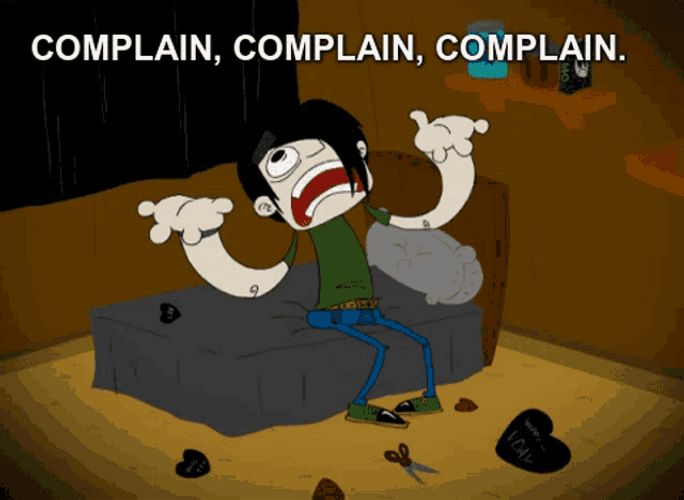 Sad Angry Emo Boy Complain Complain GIF