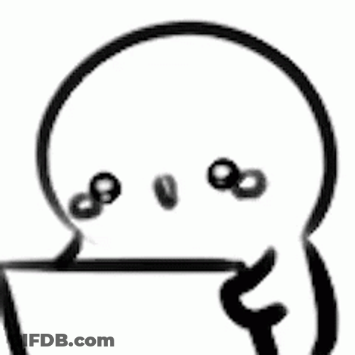 Sad Animated Crying Character Reading GIF