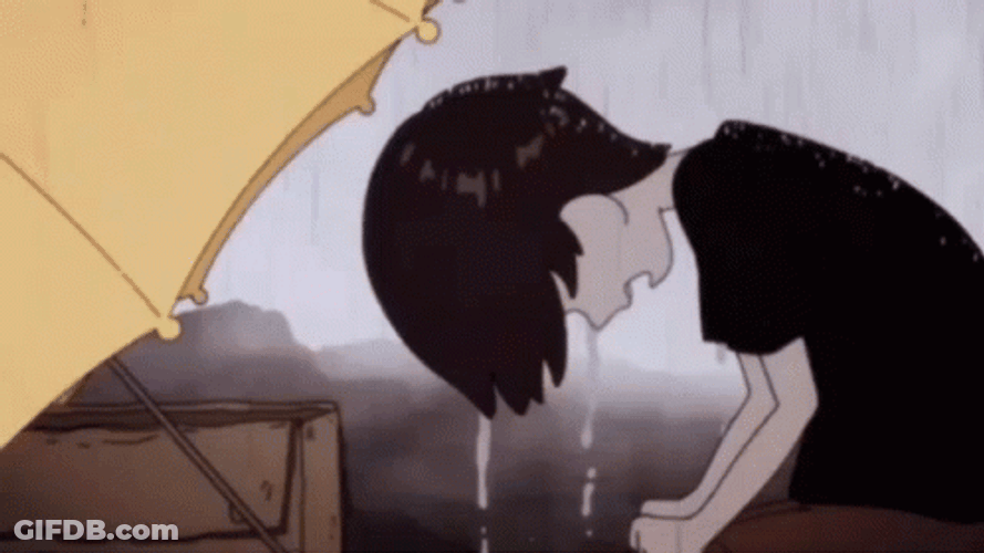 Sad Anime Boy Crying Alone GIF