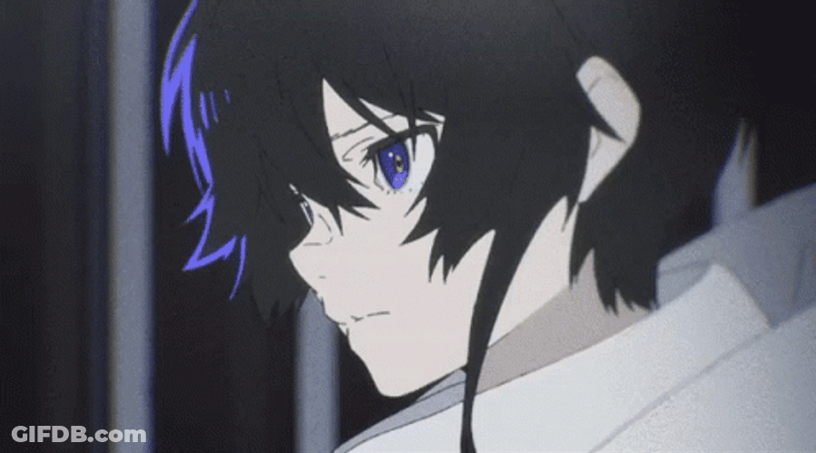 Sad Anime Boy Putting On His Hood GIF