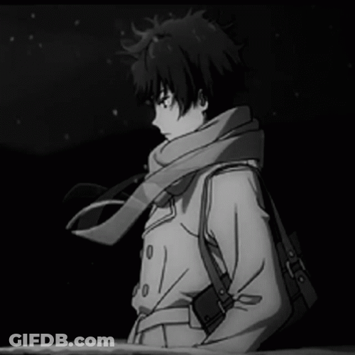 Sad Anime Boy Waiting GIF