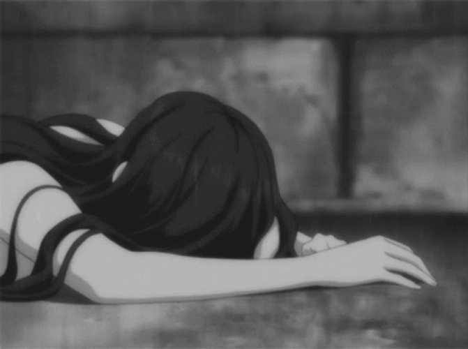 Sad Anime Girl In The Rain GIF